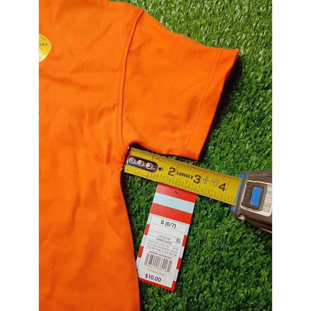Adorable Cat & Jack Toddler Unisex Orange Halloween T-Shirt 6/7 NWT - Picture 6 of 7